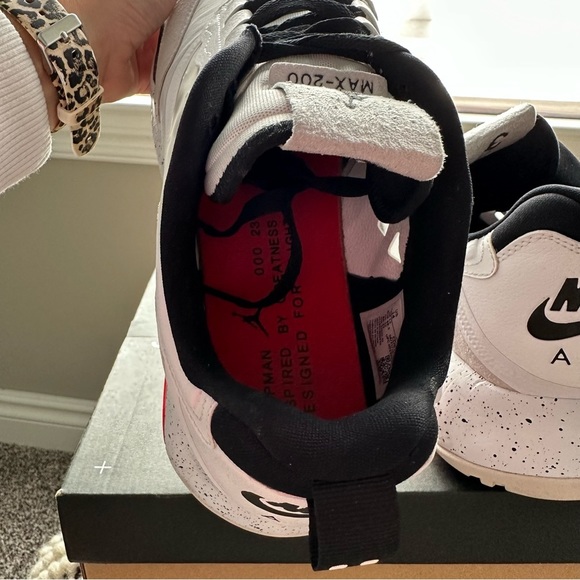 Jordan Air Max 200 White / Black / Challenge Red 2020 Rare - Picture 8 of 8